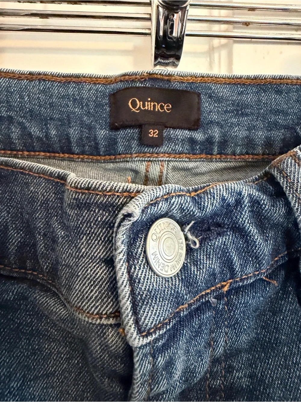 Quince Warren Stretch Denim Shorts - Cotton - Men's Size 32